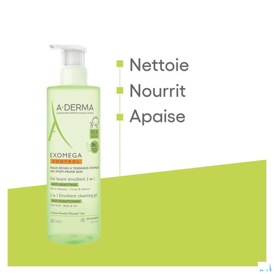 Aderma Exomega Control Reinigingsgel 2in1 500 ml  -  Aderma