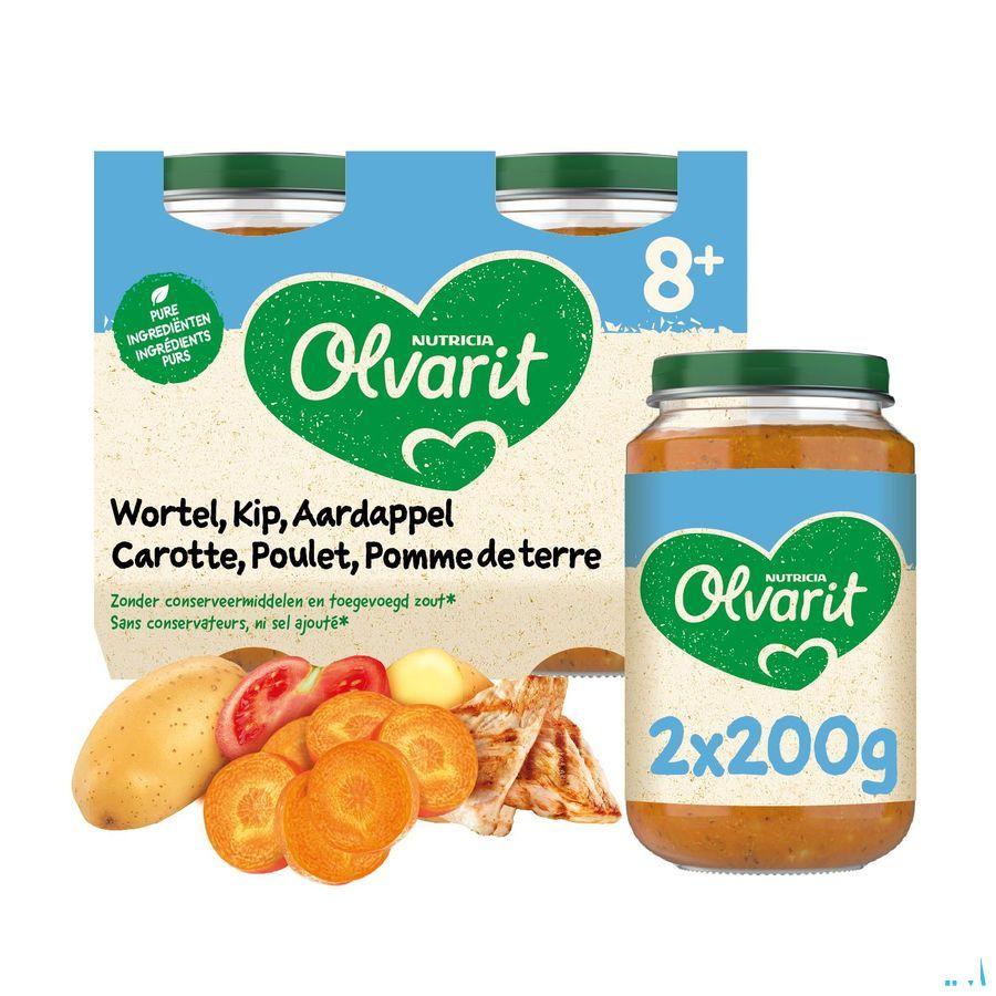 Olvarit Wortel Kip Puree 2x200 gr 8m01  -  Nutricia