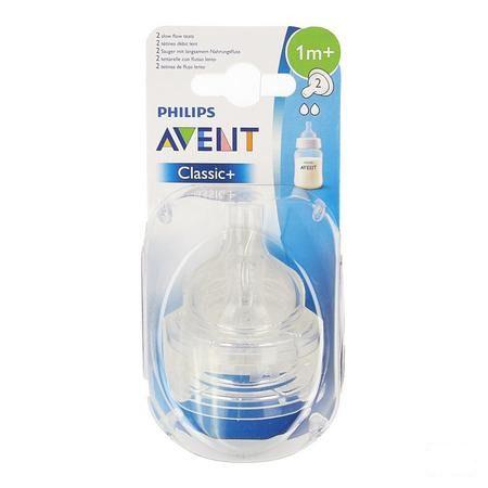 Philips Avent Tetine Slow 2trous 2 Scf632/27  -  Bomedys