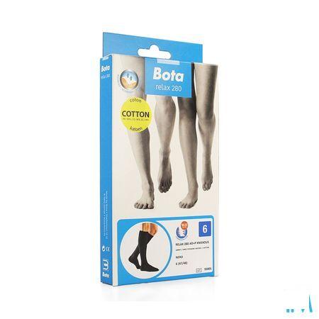 Bota Relax 280 Katoen Korte Kous Zwart N6