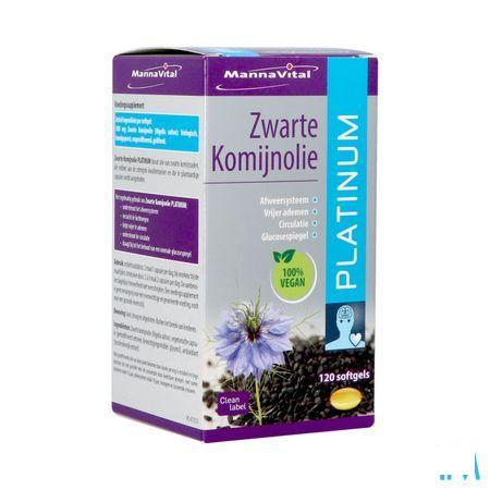 Mannavital Omega 3 Zwarte Komijnolie V-Caps 120