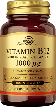 Solgar Vitamin B-12 Kauwtablet 100X1000Mcg  -  Solgar Vitamins