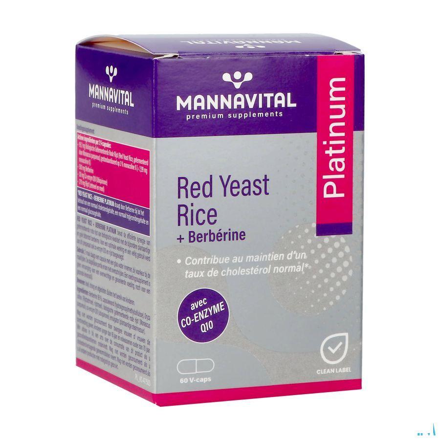 Mannavital Red Yeast Rice + Berberine Plat.V-Caps 60  -  Mannavita