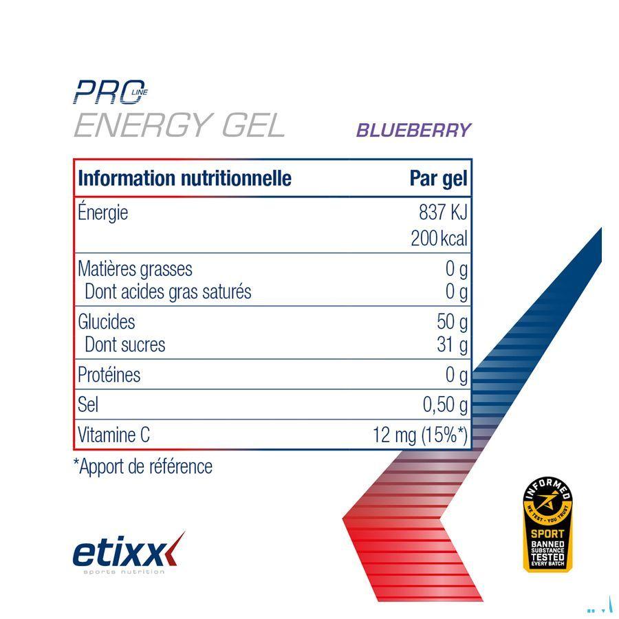 Etixx Double Carb Energy Gel Prol.Blueberry12X60ml  -  Ceres Pharma