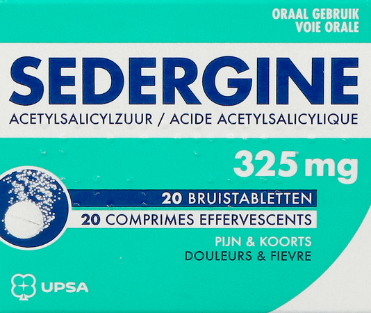 Sedergine 325 mg Comprimes Effervescents 20