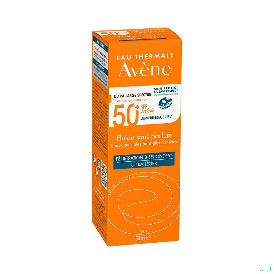 Avene Zon Ip50 + Fluide Zonder Parfum 50 ml  -  Avene