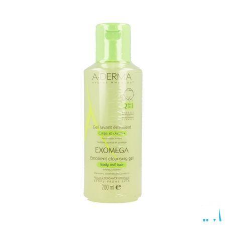 Aderma Exomega Gel Lavant 2en1 Corps Cheveux 200 ml  -  Aderma