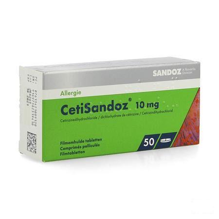 Cetisandoz Sandoz Tabletten 50 X 10 mg