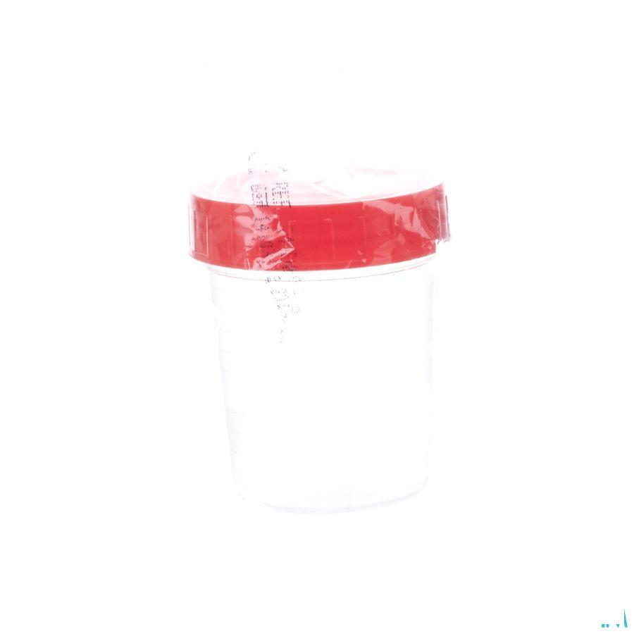 Urinepot Ster + Cap Rood 100 ml 1  -  Fagron