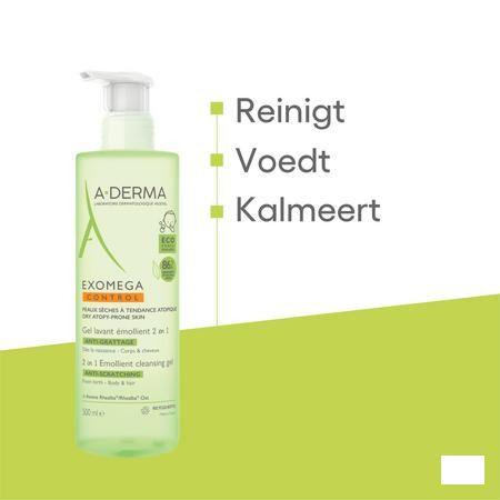 Aderma Exomega Control Reinigingsgel 2in1 500 ml  -  Aderma