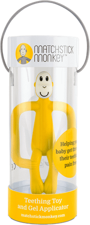 Matchstick Monkey Bijtring Geel  -  Bomedys