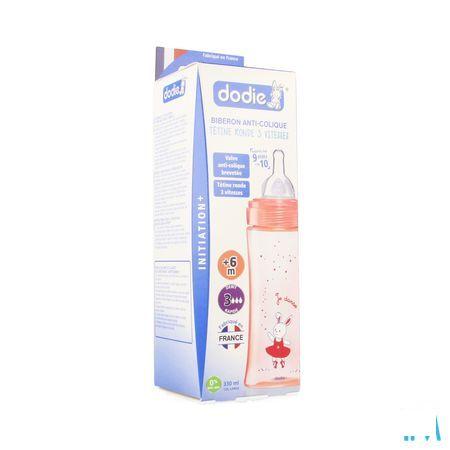 Dodie Biberon Iniiation + Tet. Debit 3 Rose 330 ml