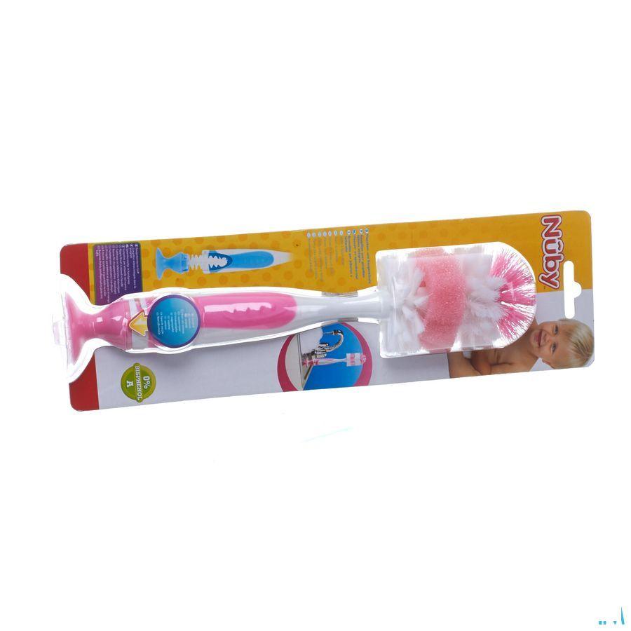 Nuby Flessenborstel Met Kleinere Speenborstel En Zuignap  -  New Valmar