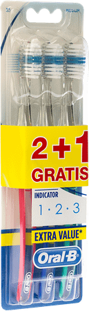 Oral B Tandenborstel 1-2-3 Indicator 35M (2+1)