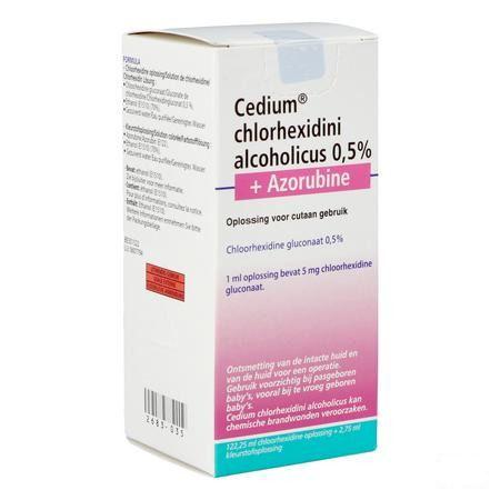 Cedium Chlorhexidini Gluc Alc 0,5% 125 ml + azorubine