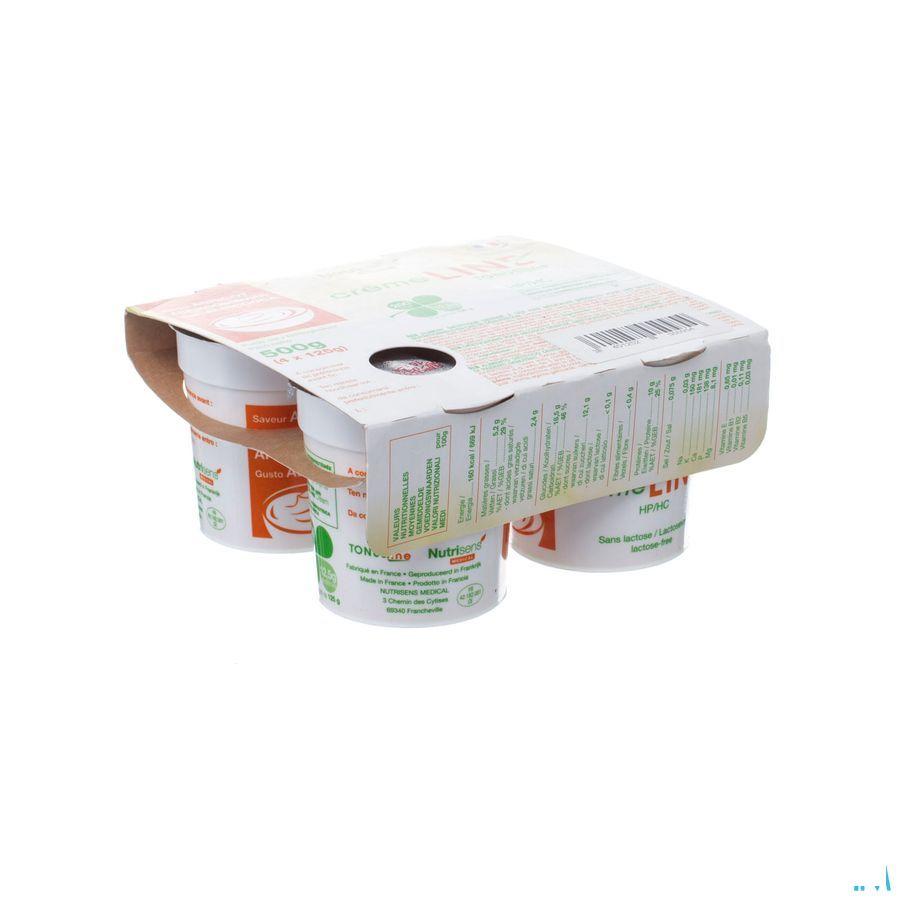 Cremeline + Abrikoos zonder lactose 4x125 gr  -  Nutrisens Medical