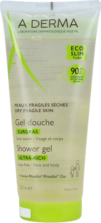 Aderma Les Indispens. Overvette Gel Douche 200 ml  -  Aderma
