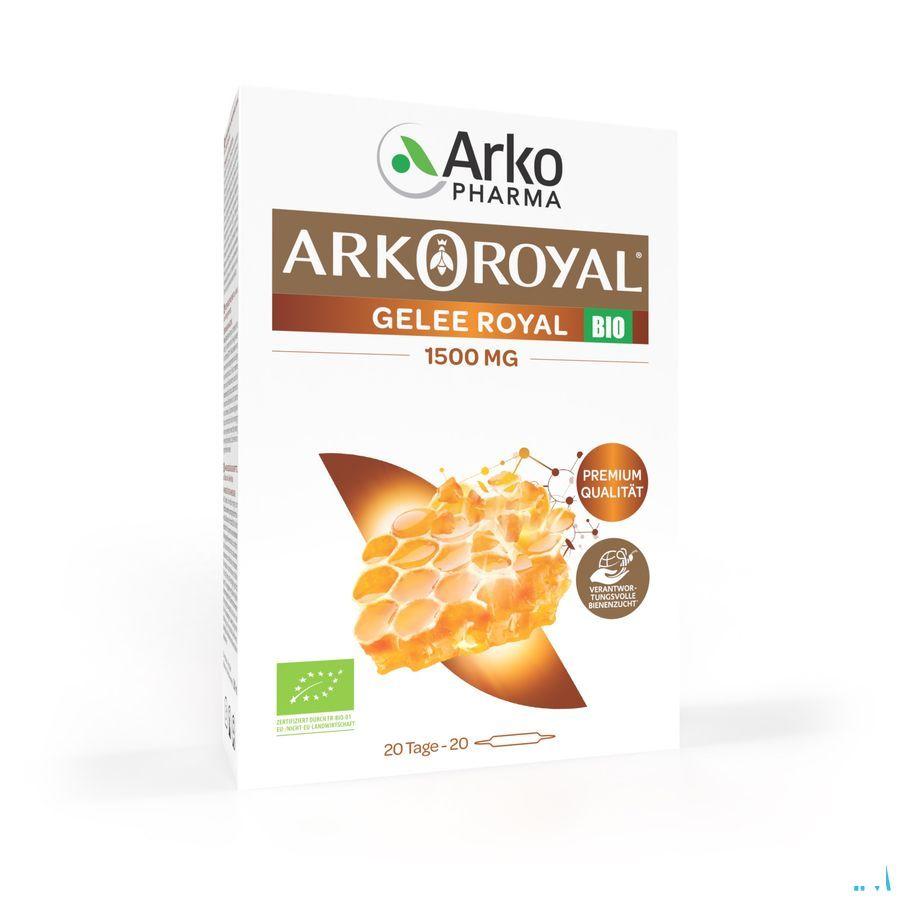 Arkoroyal Gelee Royale Bio 1500 mg Ampoule 20x10 ml  -  Arkopharma