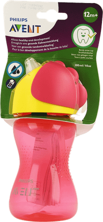 Philips Avent Drinkbeker Rietje Girl Roze 300 ml Scf798/02  -  Bomedys