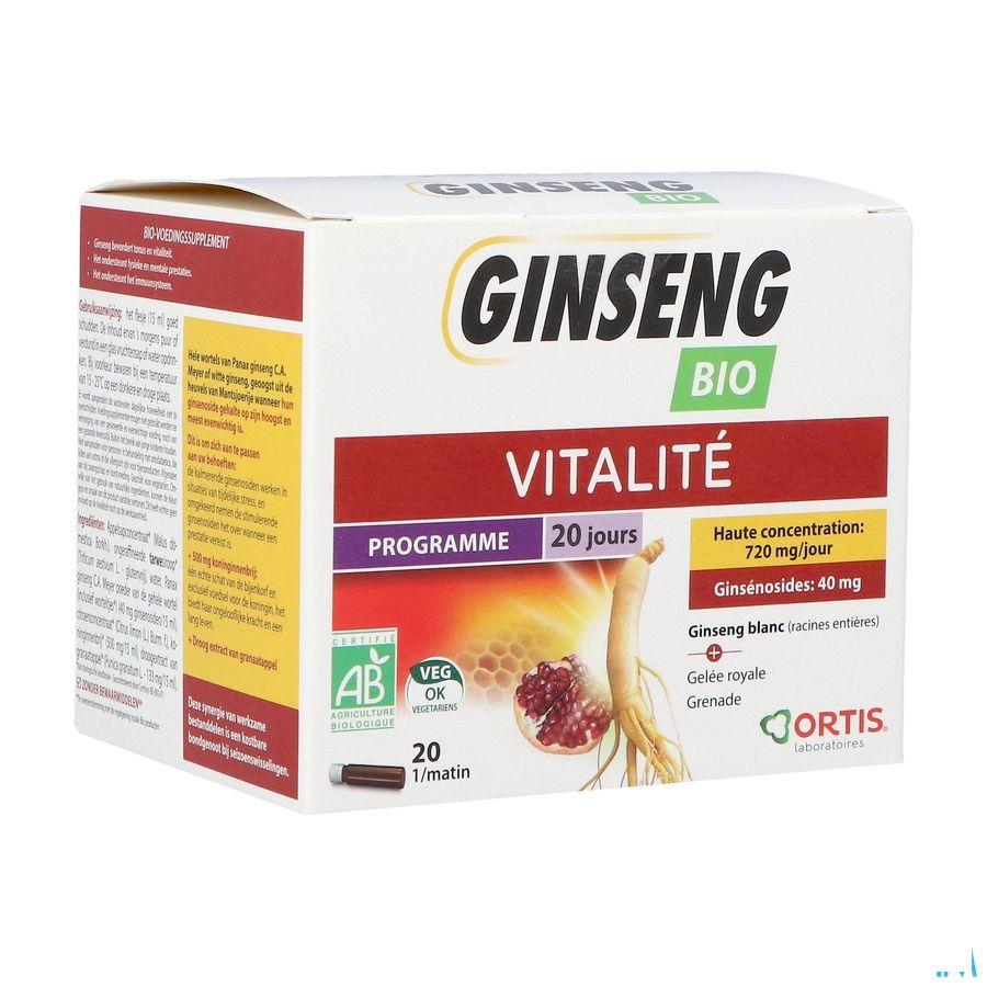 Ortis Ginseng Bio S/Alcool 20X15 ml  -  Ortis