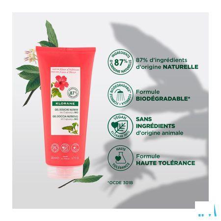 Klorane Lichaam Douchegel Hibiscusbloem 200 ml