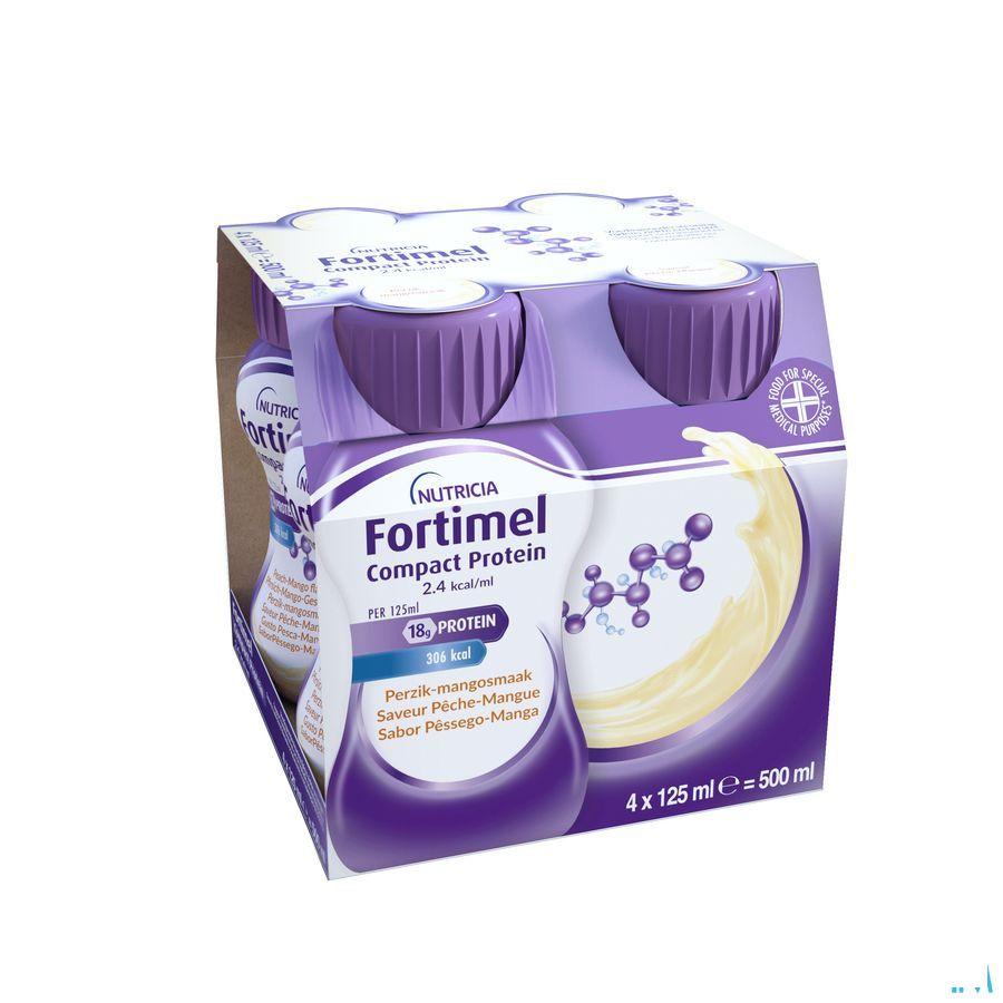 Fortimel Compact Protein 2.4Kcal Pech & Mang 4X125ml