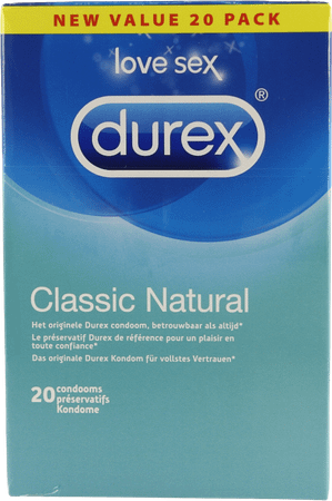 Durex Classic Natural Condoms 20