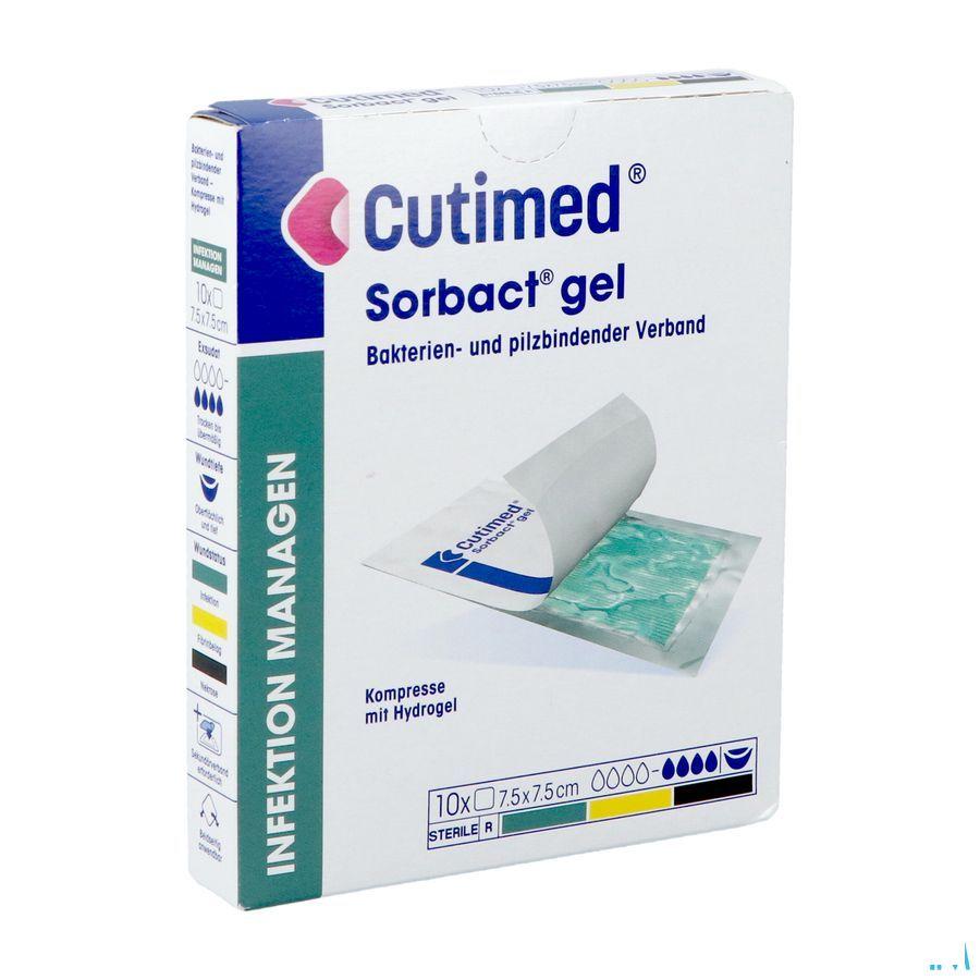 Cutimed Sorbact Gel 7,5cmx 7,5cm 10 7261100