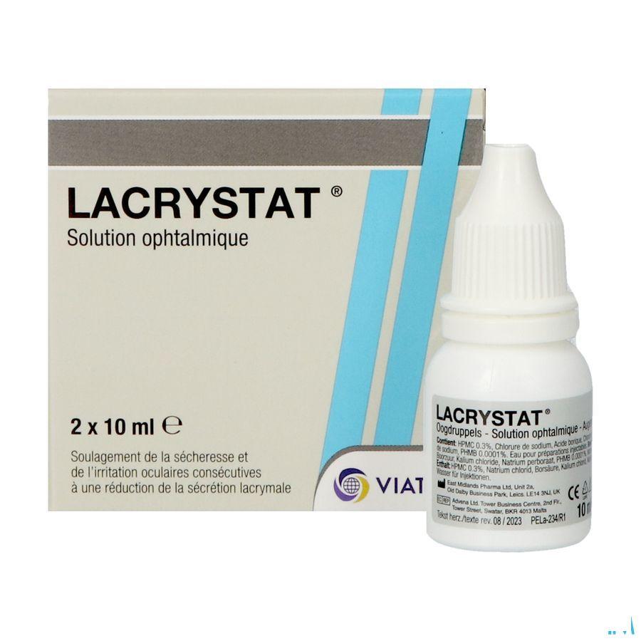 Lacrystat Collyre Flacon 2x10 ml