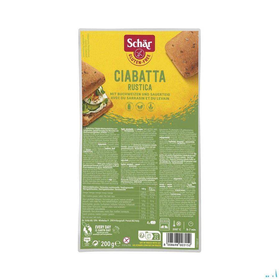 Schar Ciabatta Rustica Glutenvrij 200 gr 6616  -  Revogan
