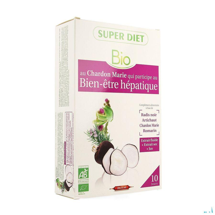 Super Diet Complexe Spijsvertering Bio Ampullen 20x15 ml  -  Superdiet Laboratoires