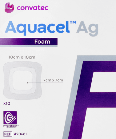 Aquacel Ag Foam Adhesief 10X10Cm 10