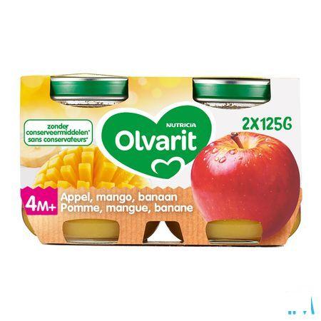 Olvarit Fruit Pomme Mangue Banane 2x125 gr  -  Nutricia