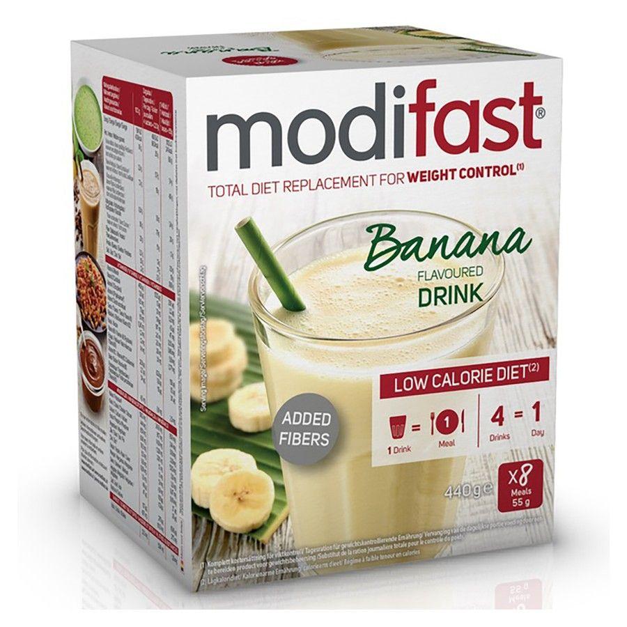 Modifast Banana Flavoured Milkshake 8x55 gr  -  Nutrition & Sante