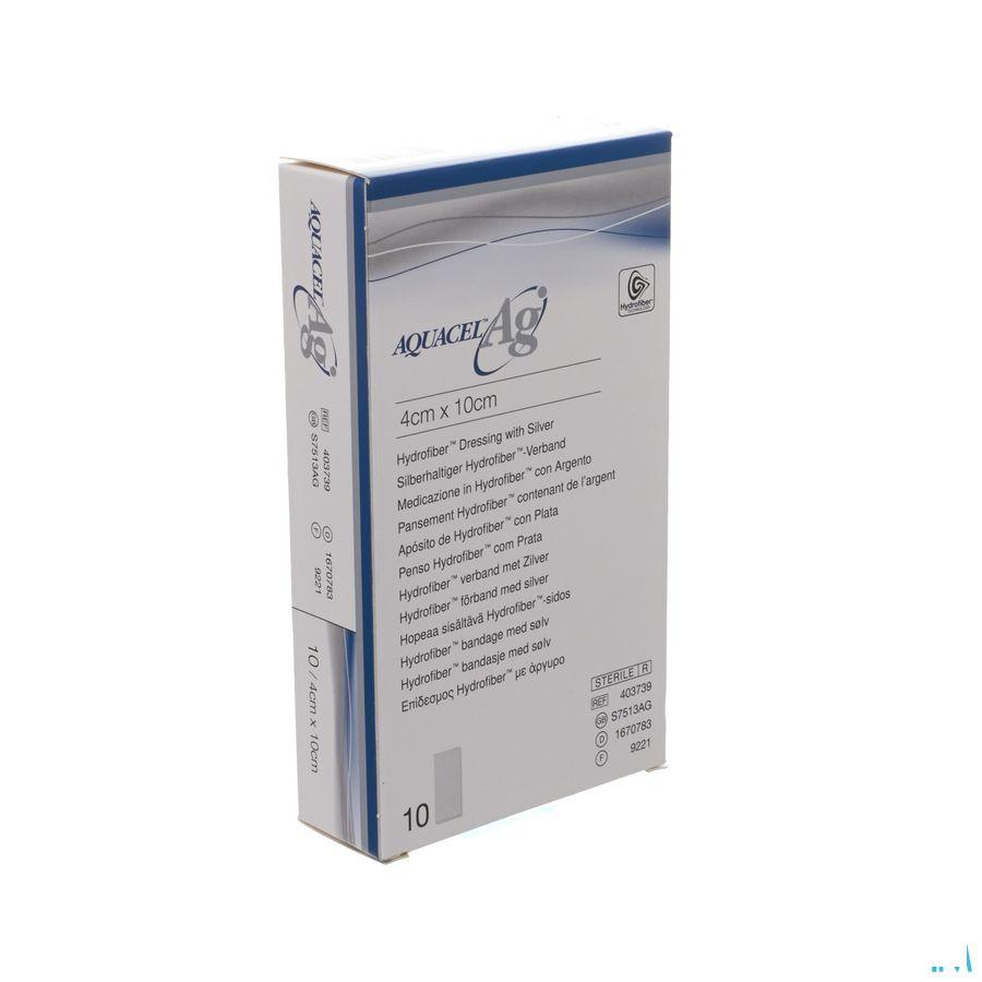 Aquacel Ag Pansement Hydrofiber 10Cmx4Cm 10 403739