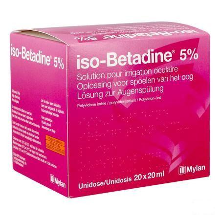 Iso Betadine Oplossing Oculaire-spoelen Oog 20udx20 ml 5%