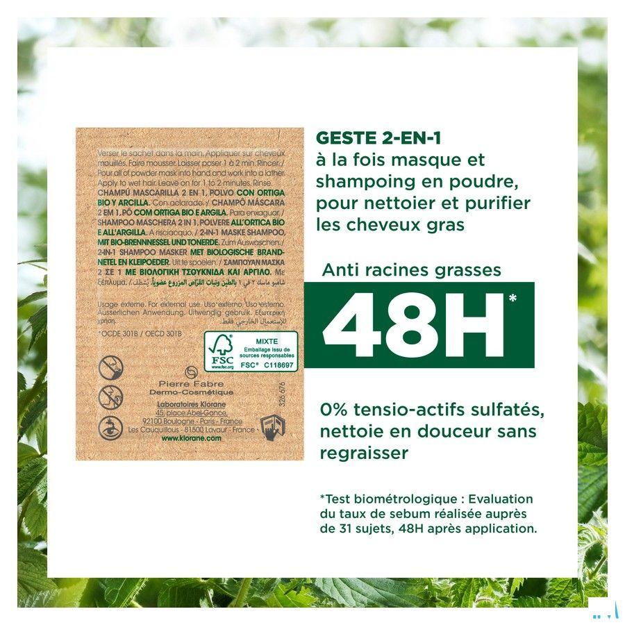 Klorane Capilaire Masque Lavant Ortie 8X3G