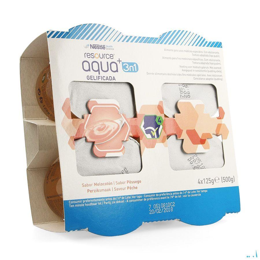 Resource Aqua + 3in1 Perzik 4x125 gr 12324289  -  Nestle