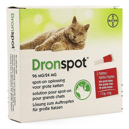 Dronspot 96 mg/24 mg Spot-On Kat Groot >5-8Kg Pip 2