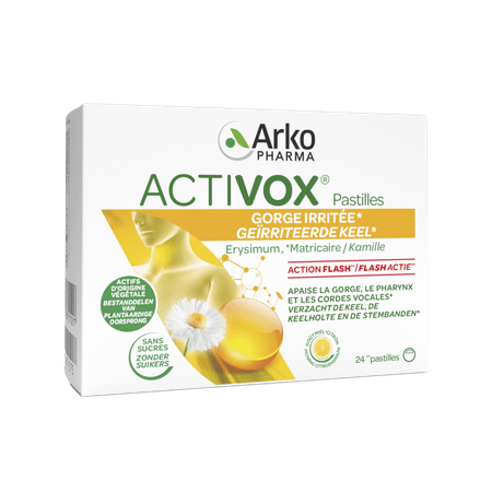 Activox Adouccissant Gorge Miel Citron Pastille 24