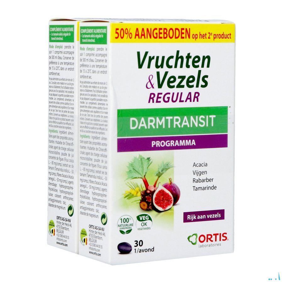 Ortis Vruchten & Vezels Regular Tabletten 2x30  -  Ortis
