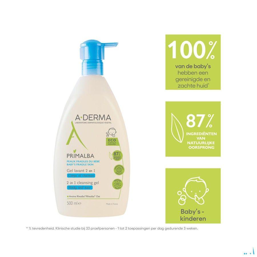 Aderma Primalba Gel Lavant 2en1 500 ml  -  Aderma
