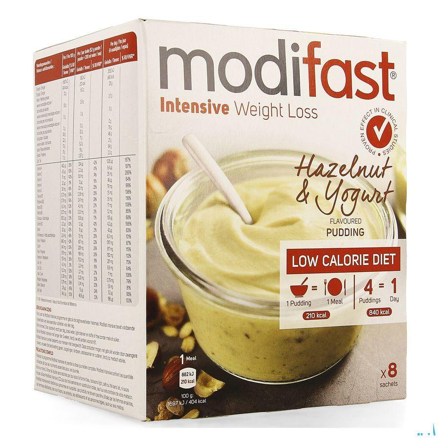 Modifast Hazelnut & Yogurt Flavoured Pudding 8x52g  -  Nutrition & Sante