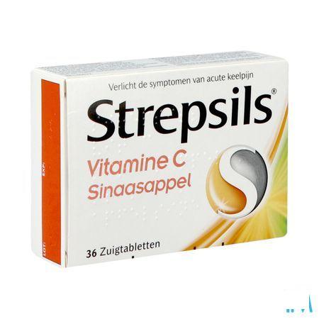 Strepsils Vitamine C Sinaasappel Past 36