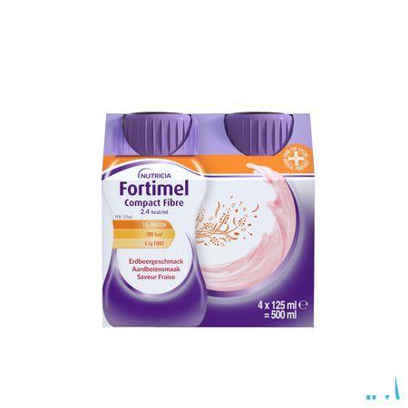 Fortimel Compact Fiber 2.4Kcal Aardbei 4 x 125 ml