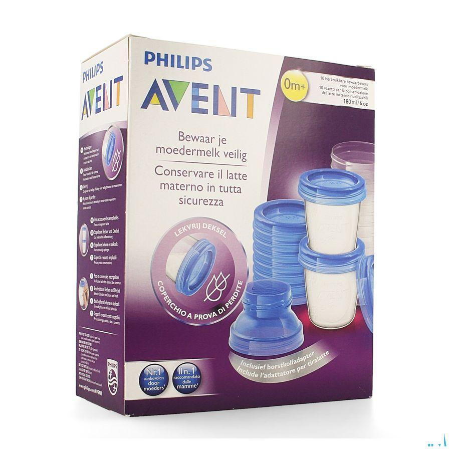 Philips Avent Via Natural Moedermelk Bewaarbekerset Scf618/10  -  Bomedys