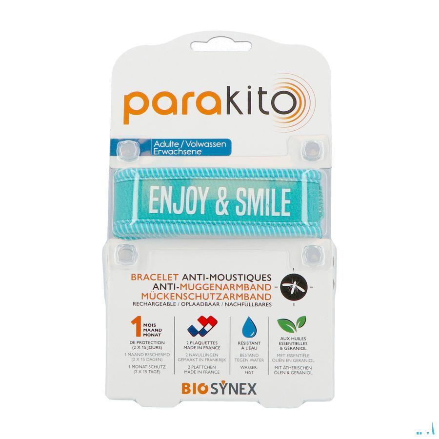 Para'Kito Armband Volwassen Enjoy & Smile Blauw