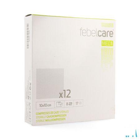 Febelcare Gaaskompres Steriel 10,0x10,0cm 12x1