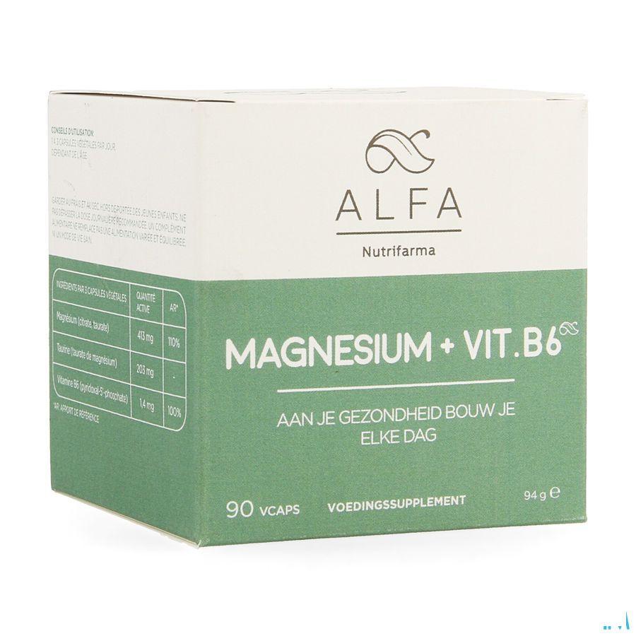 Alfa Magnesium + Vit B6 V-Capsule 90  -  Nutrifarma