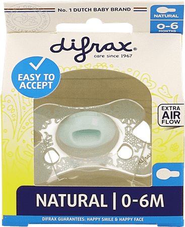 Difrax Fopspeen Natural 0-6 M  -  Difrax